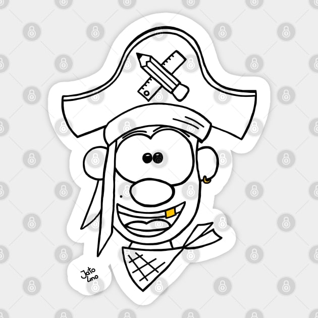 A school pirate Sticker by JatoLino